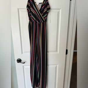 Charming Charlie striped jumped suit